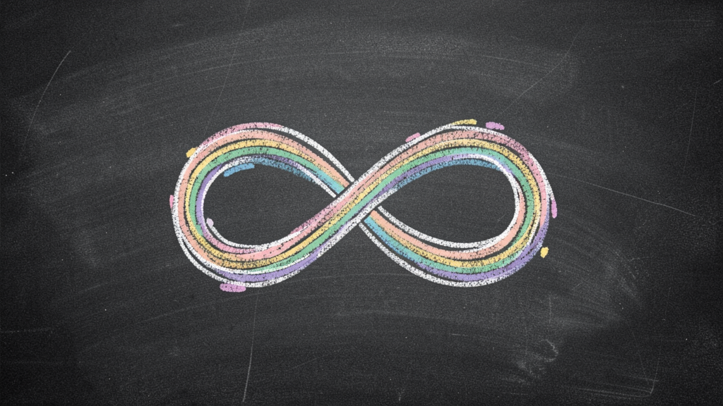 TEA (Autismo): o Que é o Espectro e Por Que Cada Autista é Único chalkboard art